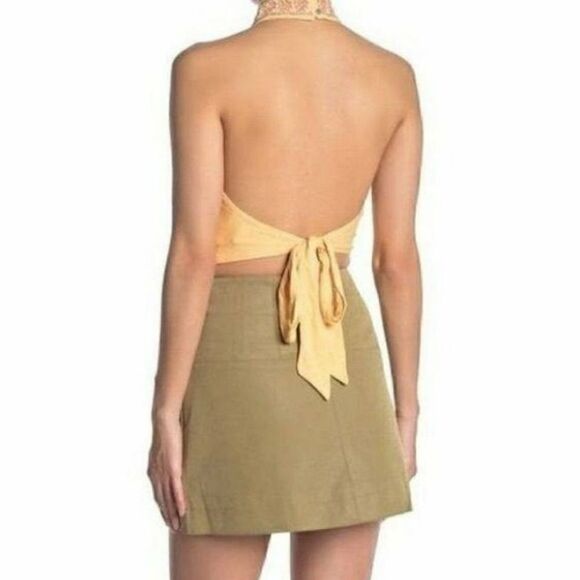 NEW FREE PEOPLE Yellow Beaded GOA Crop Top Tank - Picture 4 of 11